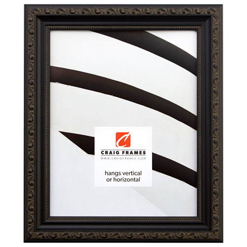Ancien Ornate 1.25", Antique Black Picture Frame