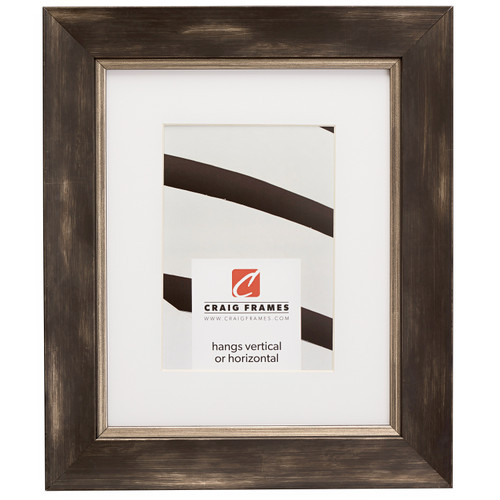 Aristocrat 1.625", Matted Distressed Black and Pewter Picture Frame