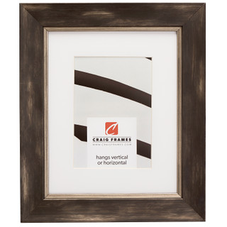 Aristocrat 1.625", Matted Distressed Black and Pewter Picture Frame