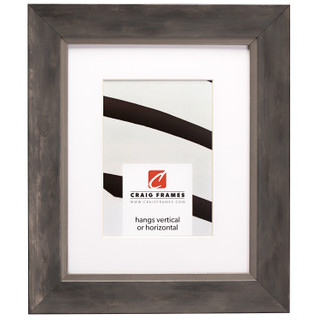 Aristocrat 1.625", Matted Distressed Silver and Gray Picture Frame