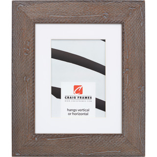 Hatteras 2", Boho Rustic Gray Wash Matted Picture Frame