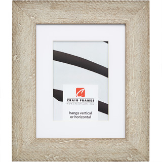 Hatteras 2", Boho Rustic Whitewash Matted Picture Frame