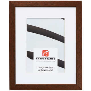 Farmhouse Essentials Tall .75", Walnut Brown Matted Picture Frame