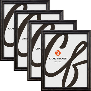 Wiltshire 200 .75", Ebony Picture Frames - 4 Piece Set