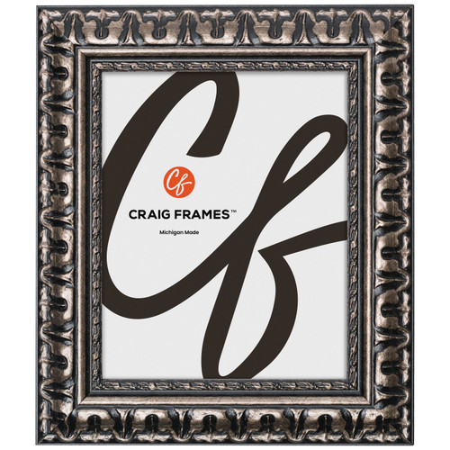 Bravado Ornate 2", Scratched Silver Picture Frame