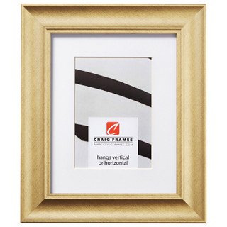 Vintage Revival 2", Brushed Gold Matted Picture Frame