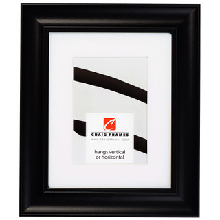 Vintage Revival 1.75", Satin Black Matted Picture Frame