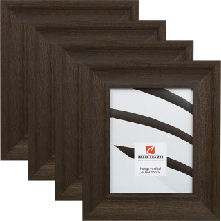 Driftwood 25 2.5", Weathered Black Picture Frames - 4 Piece Set
