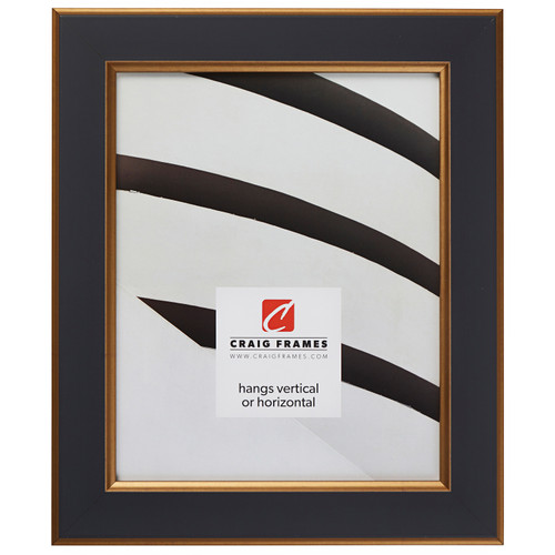 Crackle 1.5", Black and Gold Picture Frame