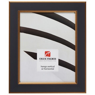 Crackle 1.5", Black and Gold Picture Frame