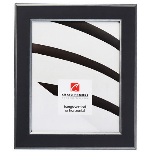 Crackle 1.5", Black and Silver Picture Frame