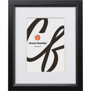 Economy .875", Matted Ebony Hardwood Picture Frame