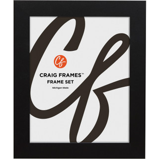 Bauhaus 125 1.25", Mystic Satin Black Picture Frame Set: 2 or 4 Piece Set