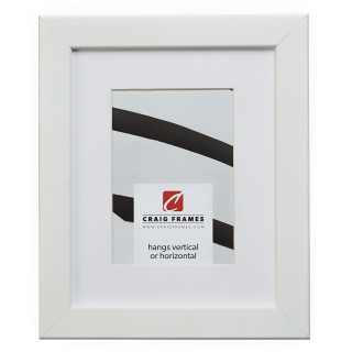 Bauhaus 125 1.25", Matted White Satin Mica Picture Frame