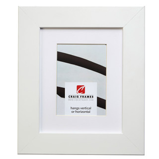Bauhaus 200 2", Matted White Satin Mica Picture Frame