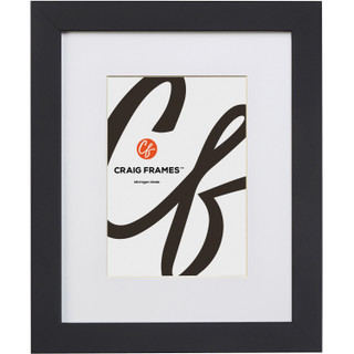Essentials 1", Matted Modern Black Picture Frame