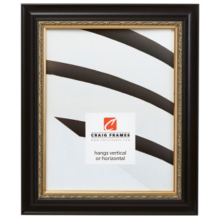 Ruskin 1.5", Black & Gold Picture Frame