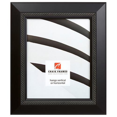 Contemporary Rope 2", Satin Black Picture Frame