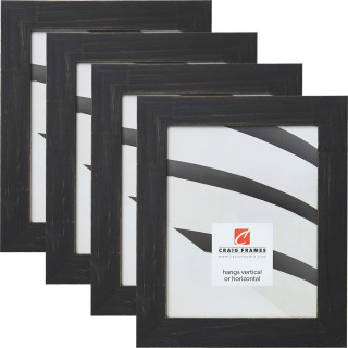 Jasper 1.5", Charcoal Weathered Picture Frames - 4 Piece Set