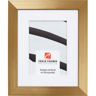 Modern Aesthetics 125 1.25", Brushed Gold Matted Picture Frame