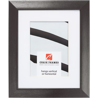 Modern Aesthetics 125 1.25", Brushed Charcoal Matted Picture Frame
