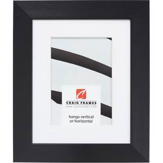 Modern Aesthetics 150 1.5", Brushed Black Matted Picture Frame