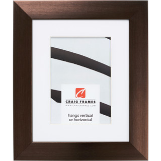 Modern Aesthetics 150 1.5", Brushed Bronze Matted Picture Frame