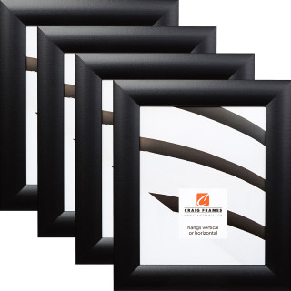 Contemporary Wide 1.625", Gallery Black Picture Frames - 4 Piece Set