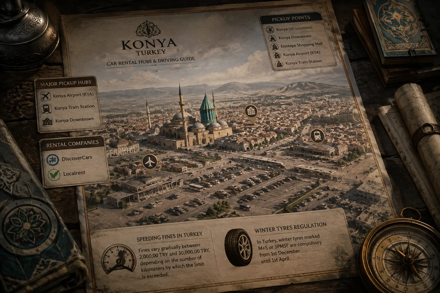 Car Rental in Konya (Turkey): Practical Hubs & Driving Guide