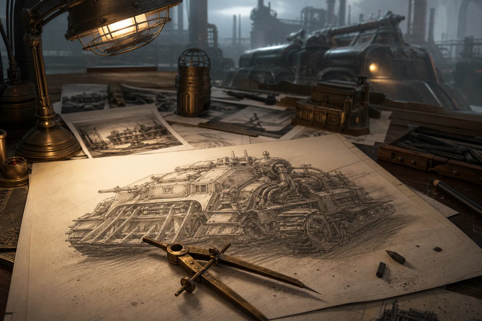 Dieselpunk concept art: from reference to final render