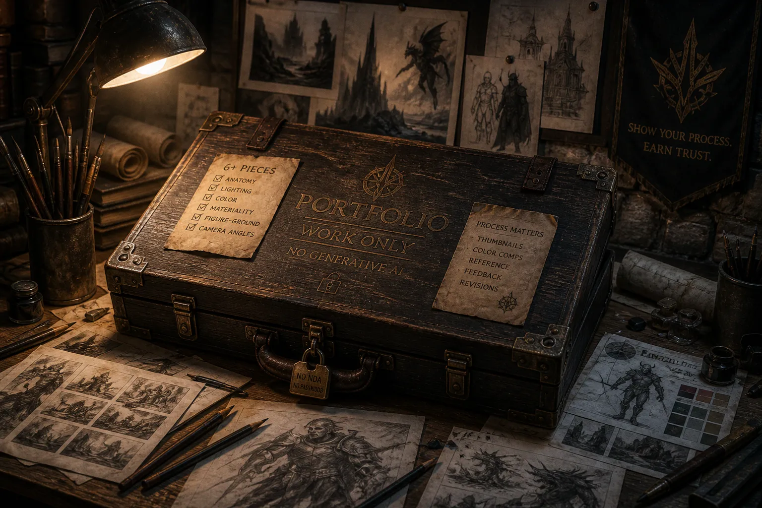 Fantasy art portfolio: essential checklist before submission