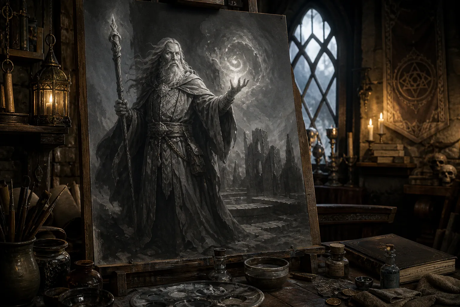 Grisaille underpainting: a roadmap for fantasy figures