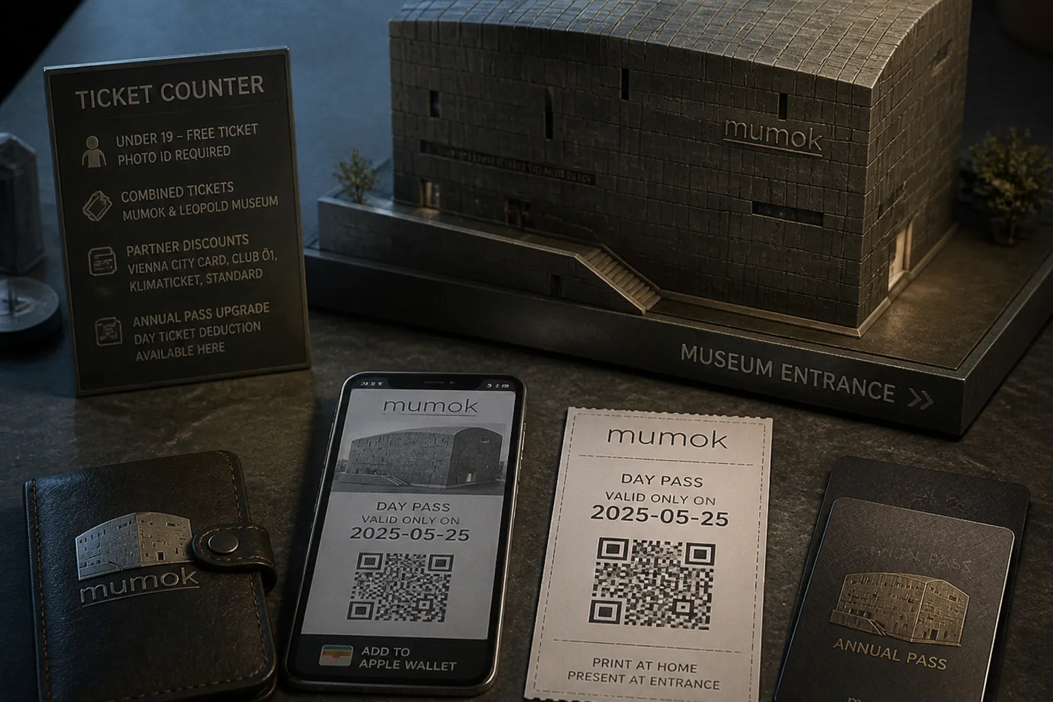 Mumok tickets: online booking vs. counter purchase