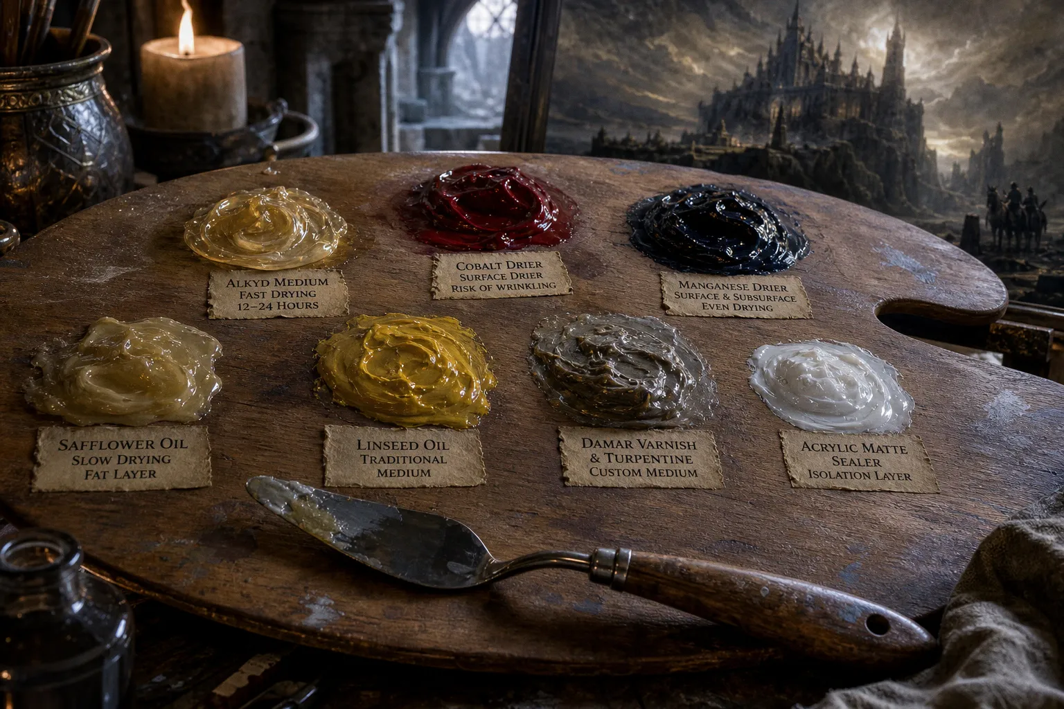Oil painting mediums: which drying agent fits your workflow?