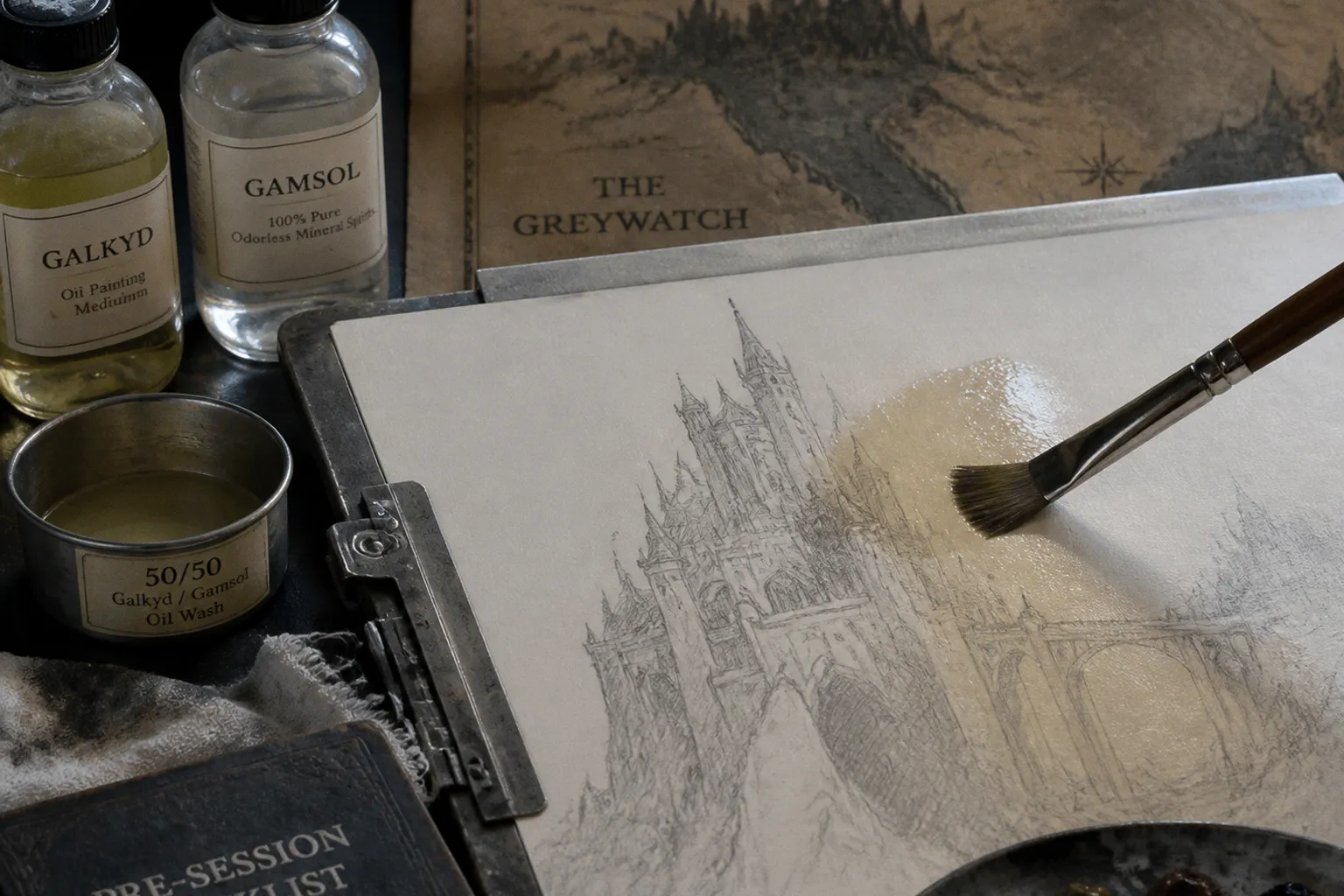 Oil wash over pencil: a pre-session checklist for fantasy artists