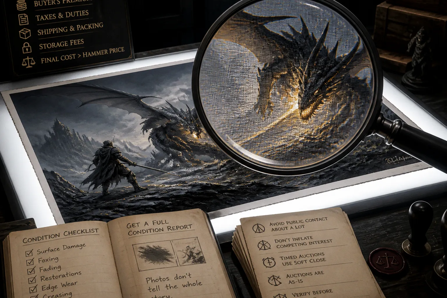Original Fantasy Art Auctions: How to Avoid Bidding Traps