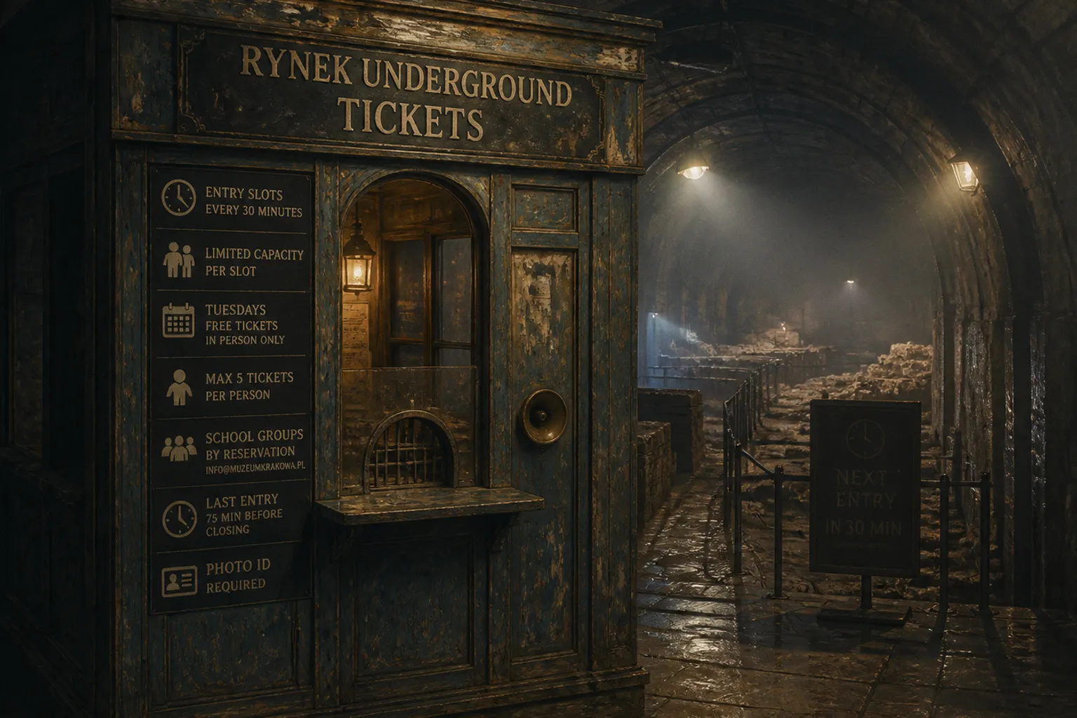 Rynek Underground tickets: when is advance booking required?