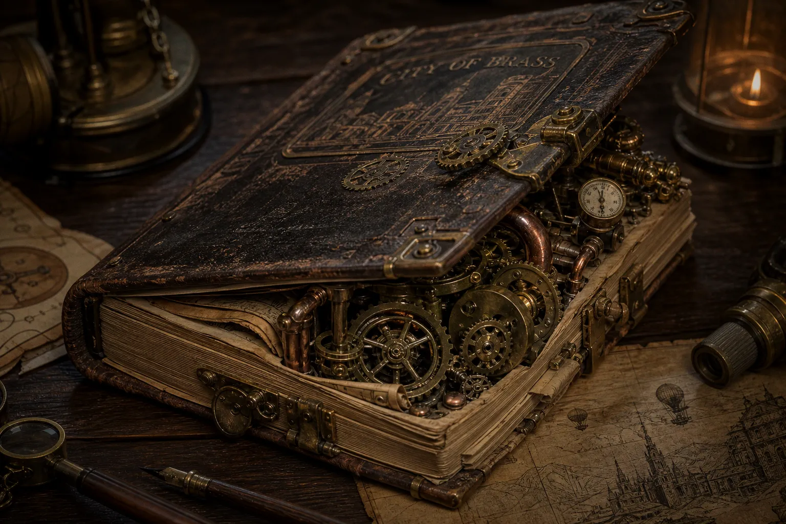 Steampunk book covers: photobashing or digital art?