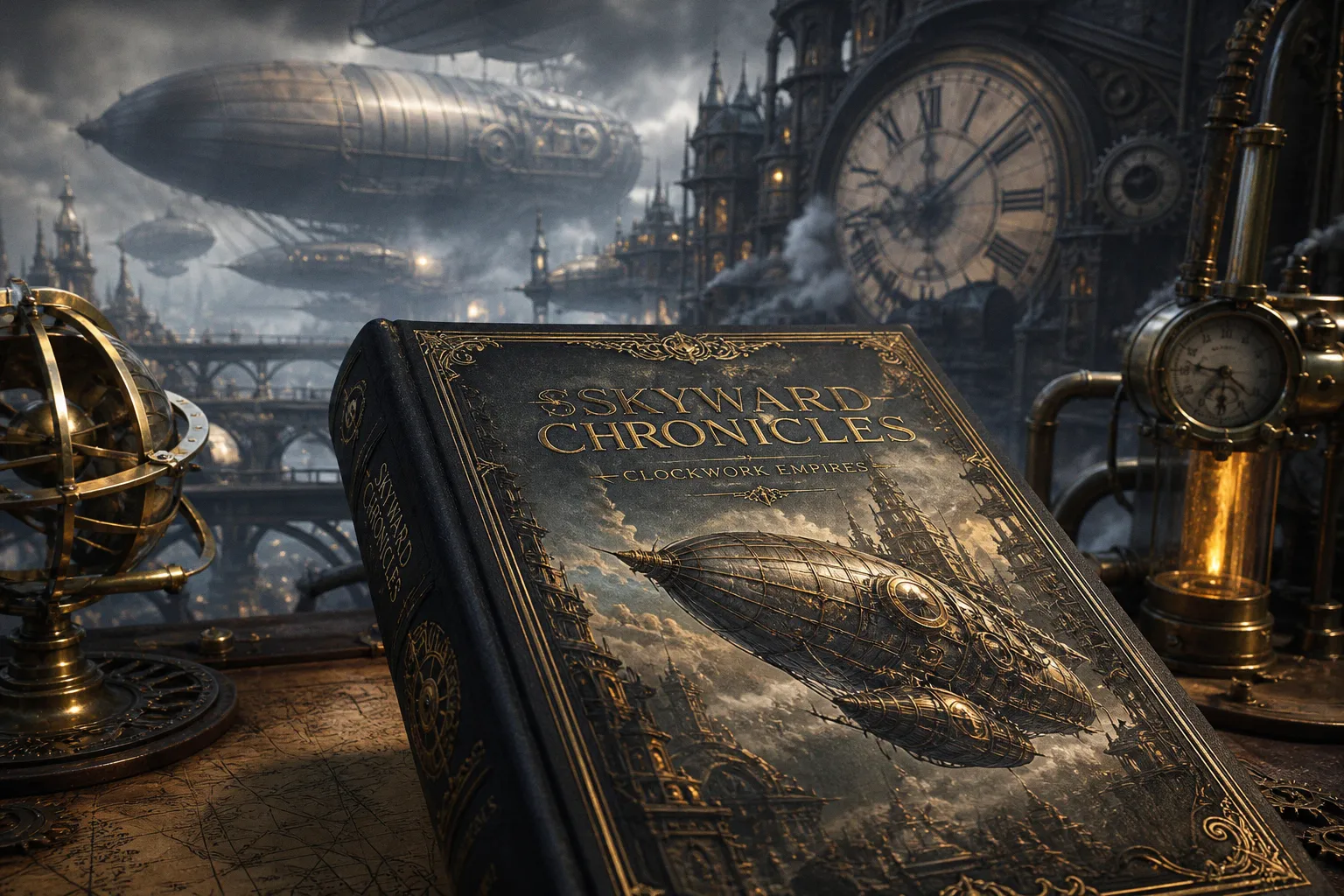 Steampunk book covers: photobashing or digital art?