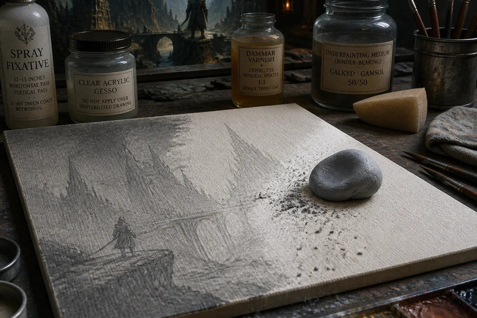 Toned ground oil painting: prep checklist for underpaintings