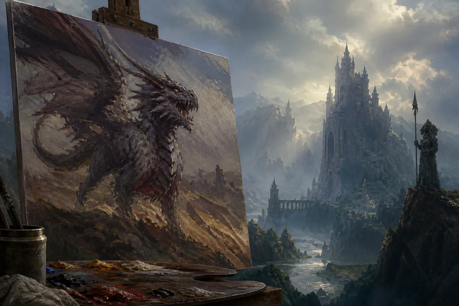 Wet-on-wet or layered oils: which fits your fantasy art?